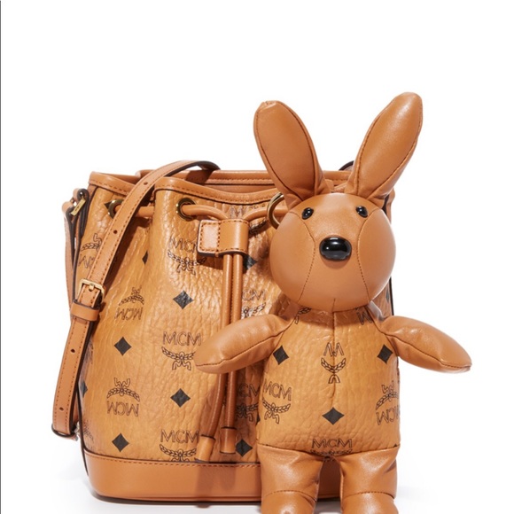 mcm rabbit drawstring bag